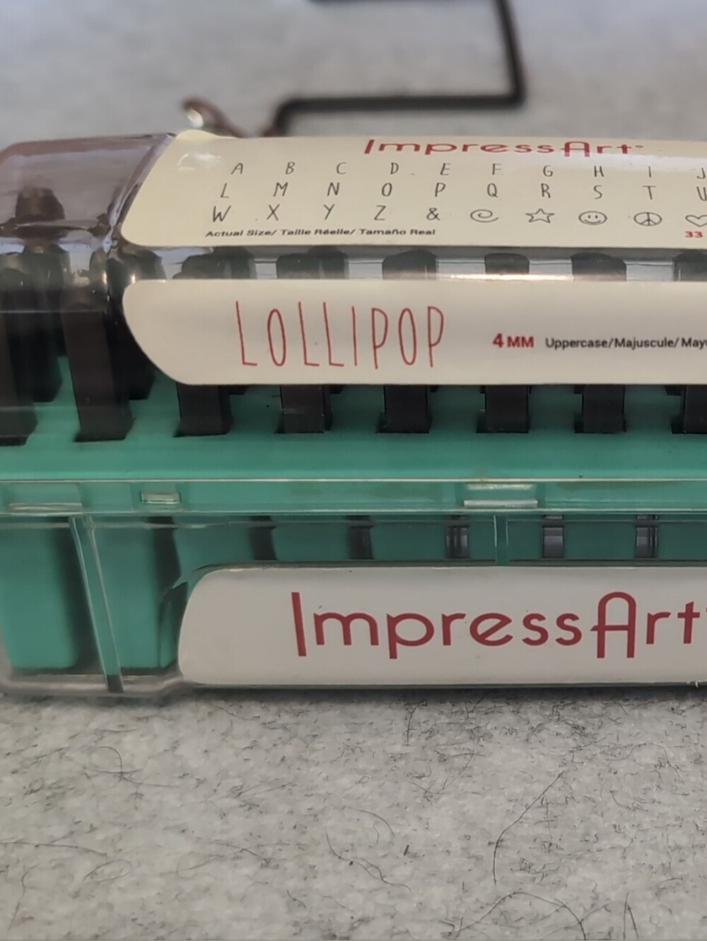 imPRESS Teal Lollipop Metal Stamp Set with Clear Case